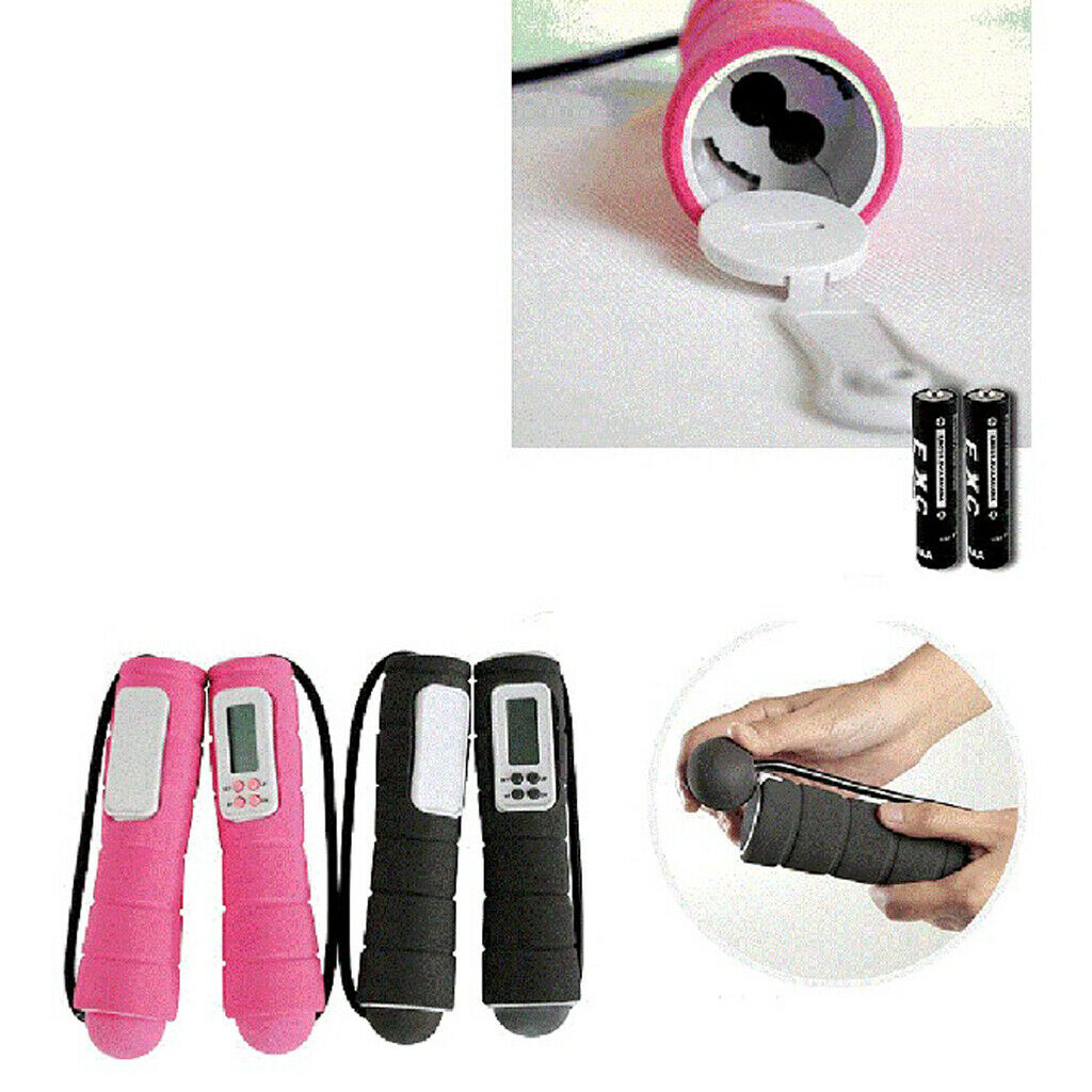 Wireless Skipping Rope Ropeless Cordless Jumping Rope Fitness Equip Black