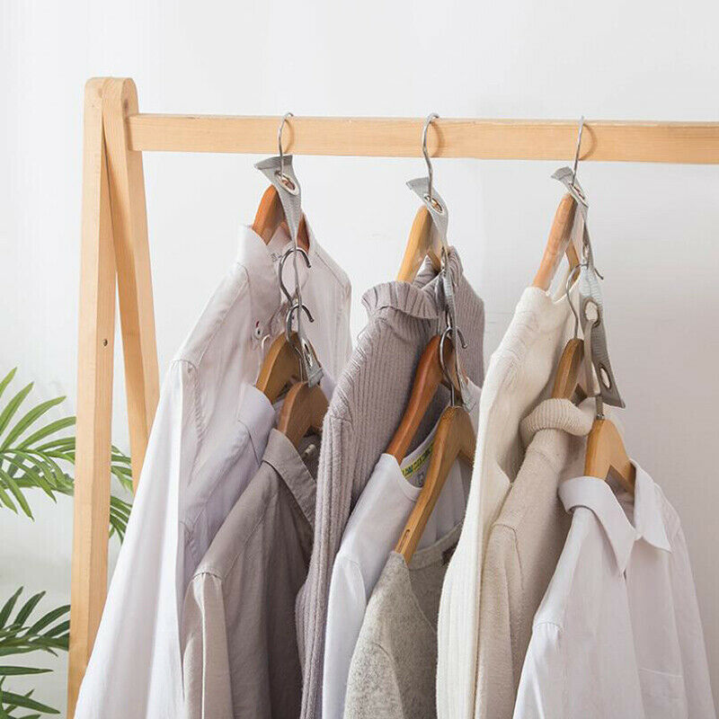 2Pcs Multi-layer Hanger Hook Space Saving Hanger Magic Wonder Closet Orga.l8