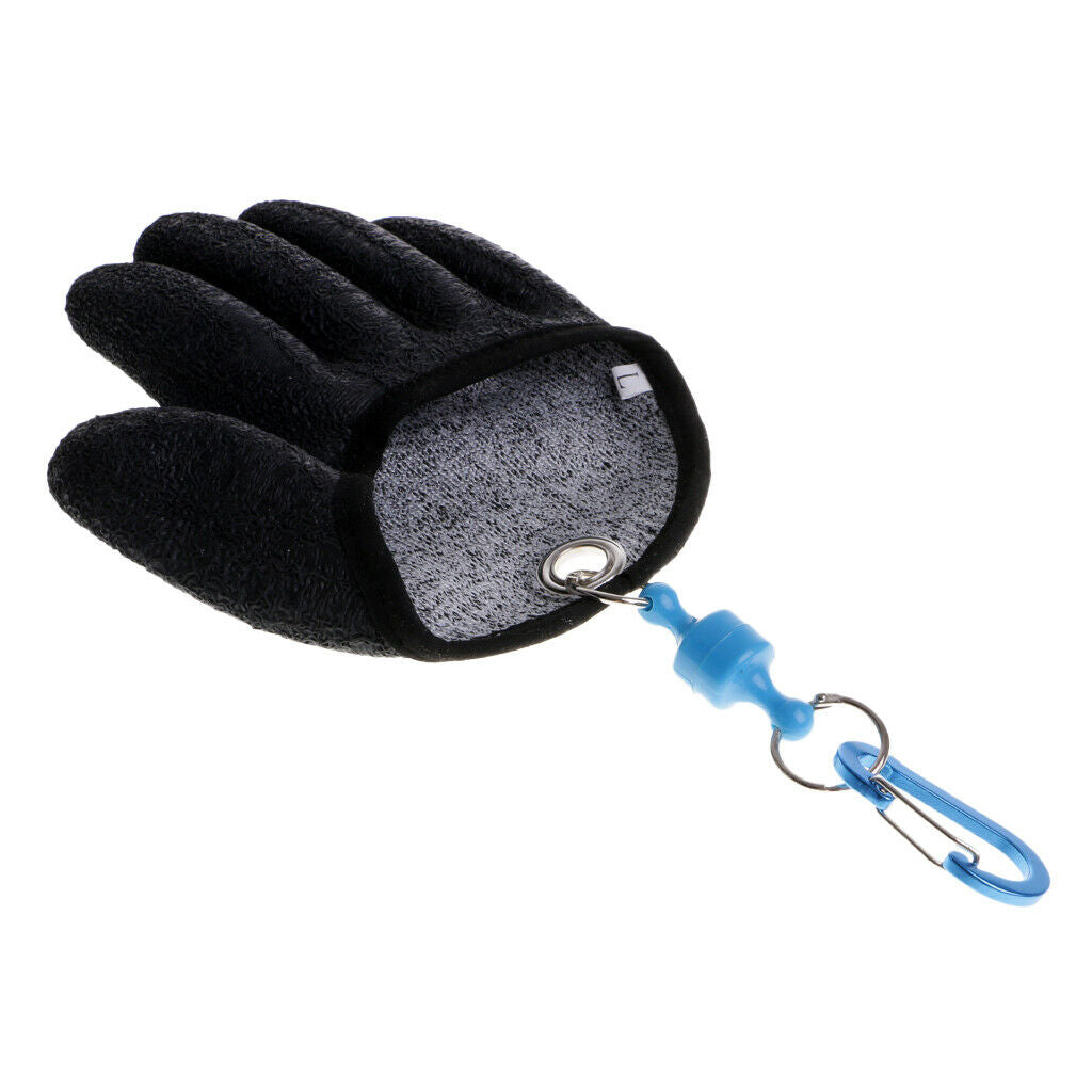 Fishing Gloves for Handing Fish Safety with Magnet Release L Right Hand