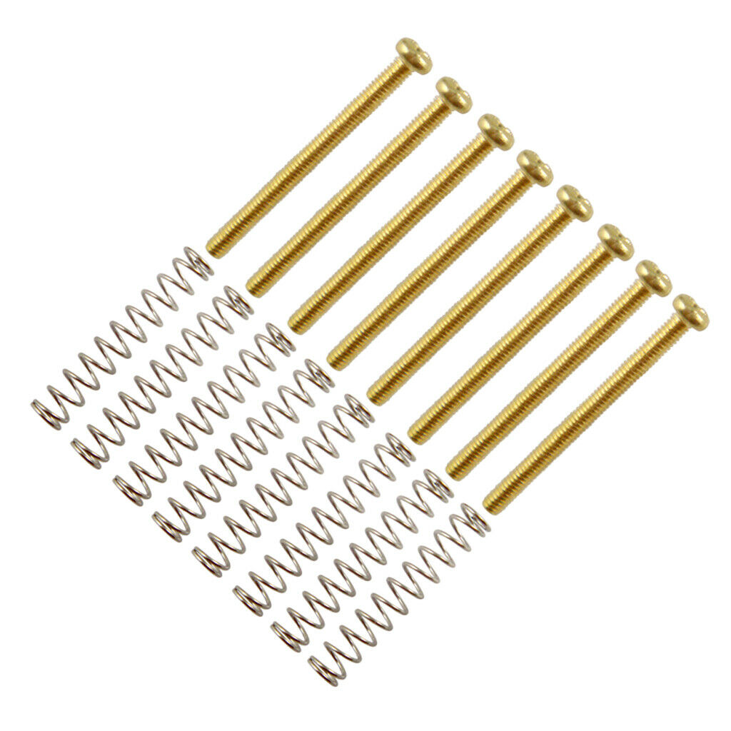 16pcs Double Coil Humbucker Pickup Frame Screws&Springs for Electric Guitar