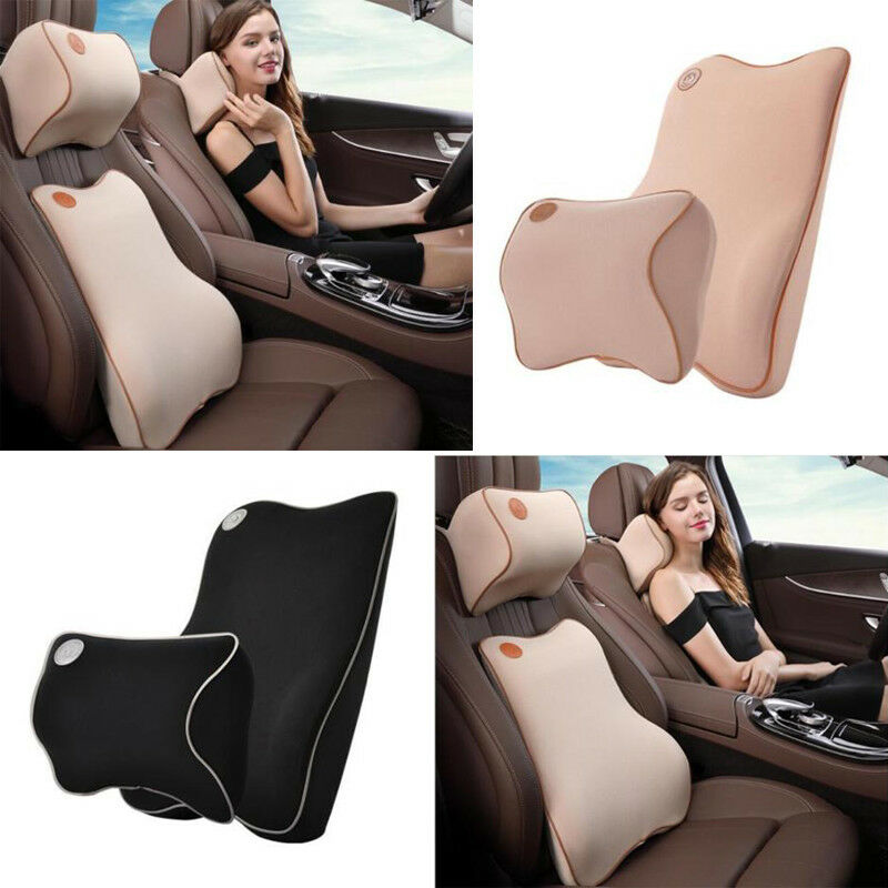 Memory Foam Pillow Neck Headrest Back Lumber Support Car Travel Soft Cushion