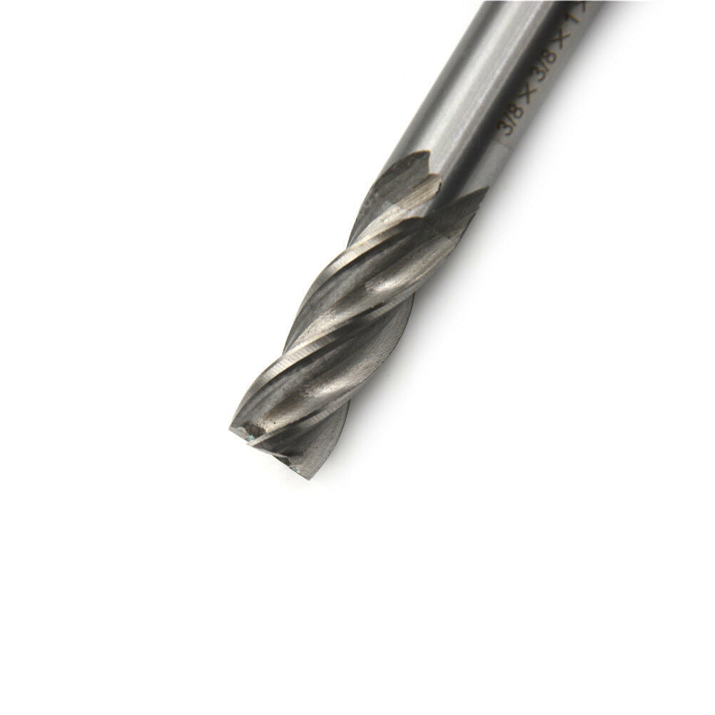 3/8" High Speed Steel HSS 4 Flute Straight End Mill Cutter TotkHh  gvP v WF