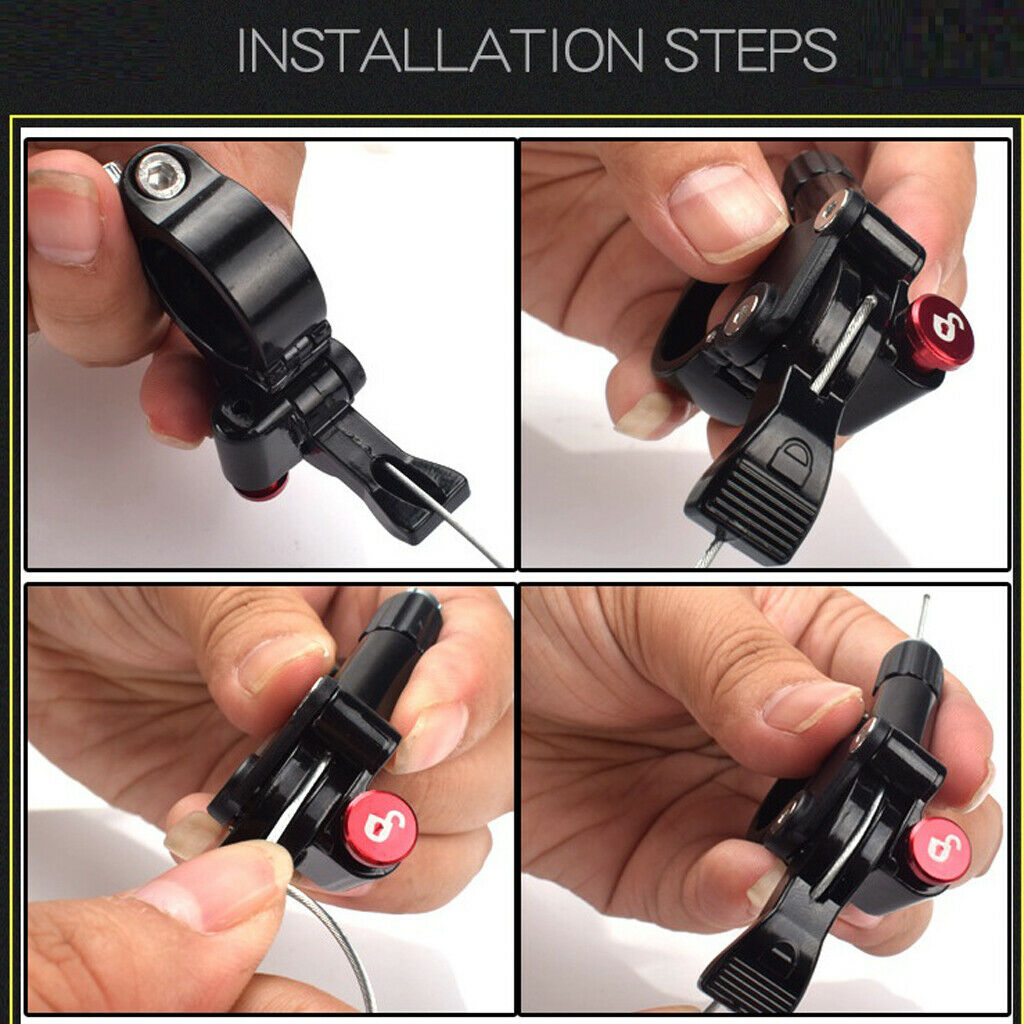 Bike Fork Remote Lock Lever Bicycle Front Fork Remoting Lever with Wire Tube