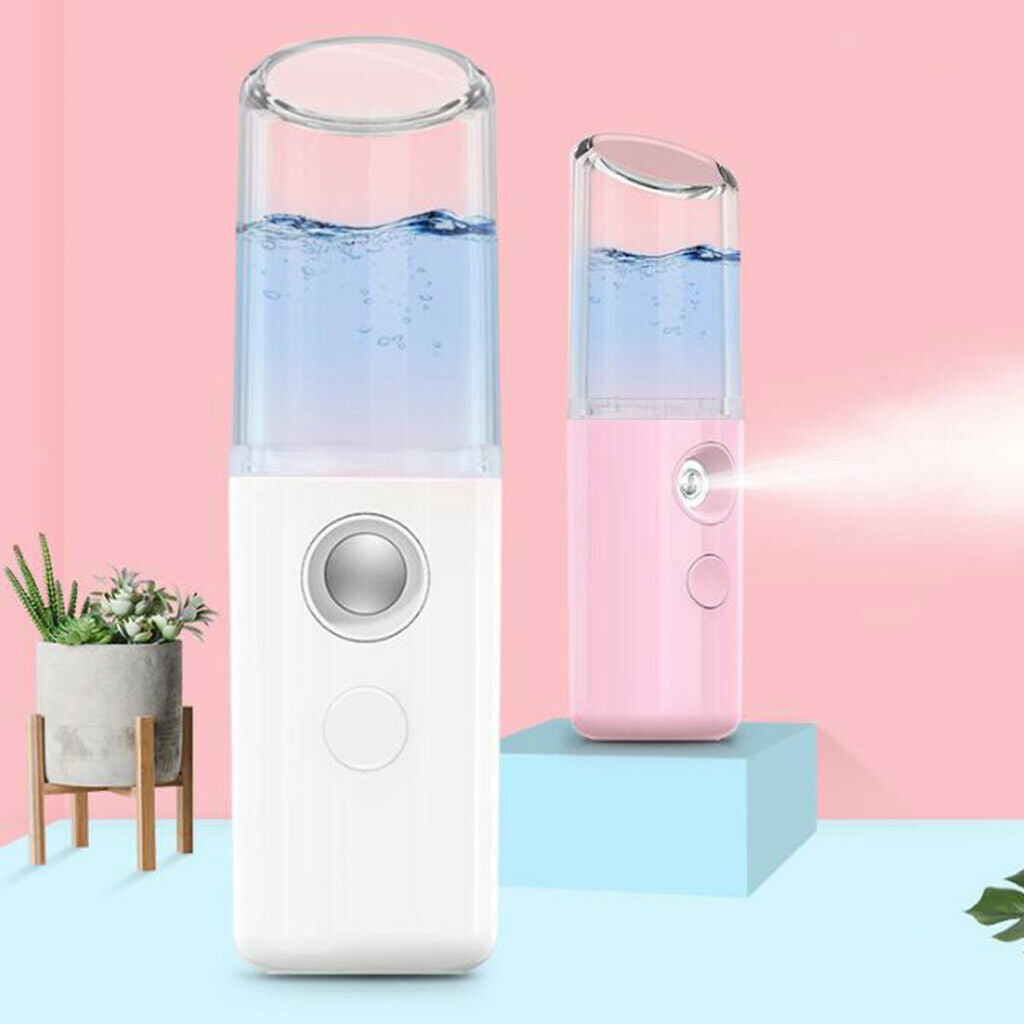 2Pcs USB Nano Hydration Facial Moisturizing Sprayer Skin Care Instrument