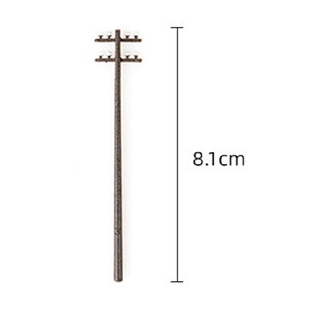 10PCS 1:87 Mini Electric Line Pole for Train Railways LANDSCAPE LAYOUT HO #1