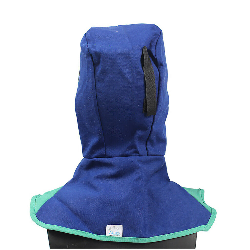 2 Pcs Flame Retardant Safety Helmet Welding Neck Head Protective Hood - Blue