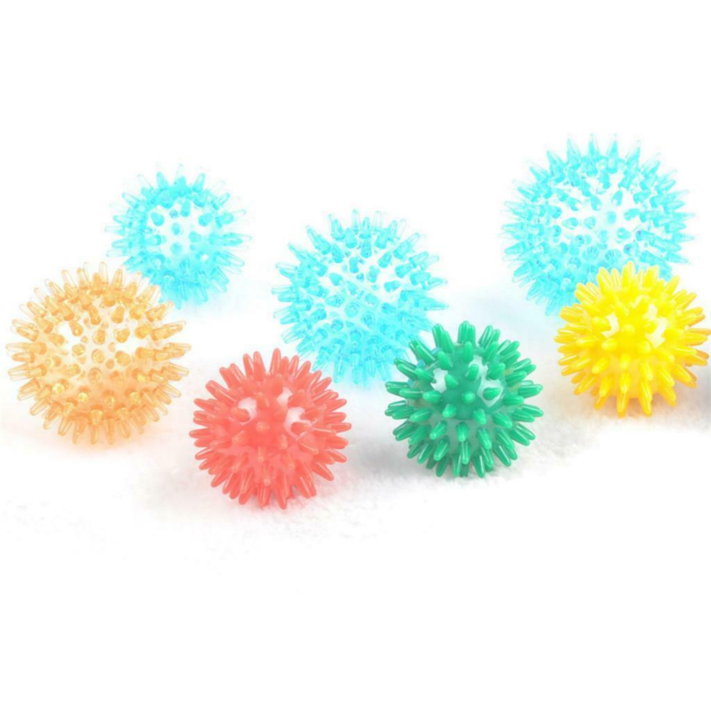 Yellow Silicone Massage Ball Deep Tissue Release Hand Exercise Stress Relief -