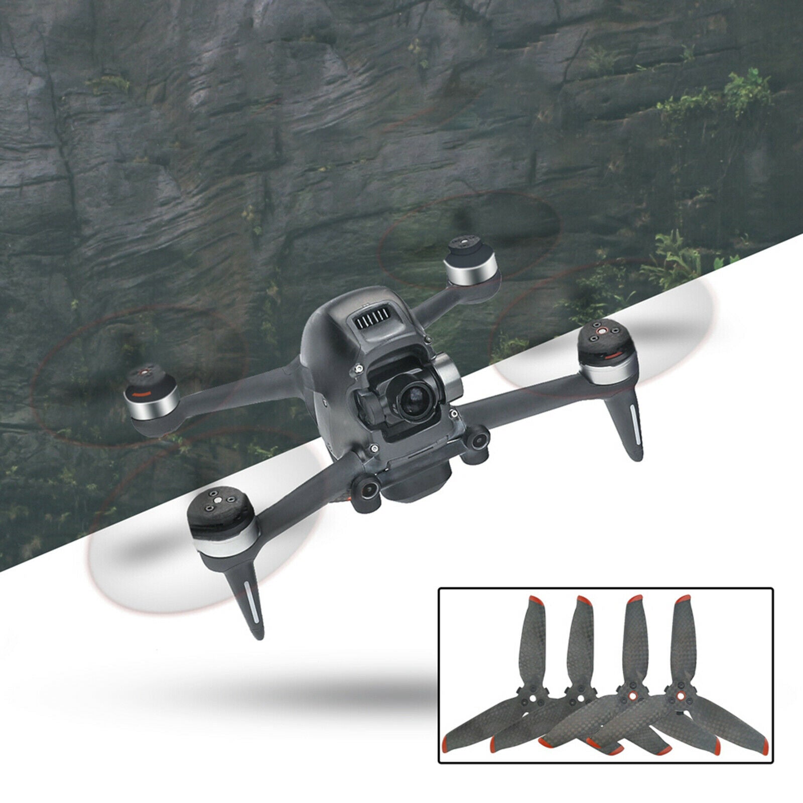 2 Pair Carbon Fiber Replacement Propeller for DJI FPV RC Drones Blade Props