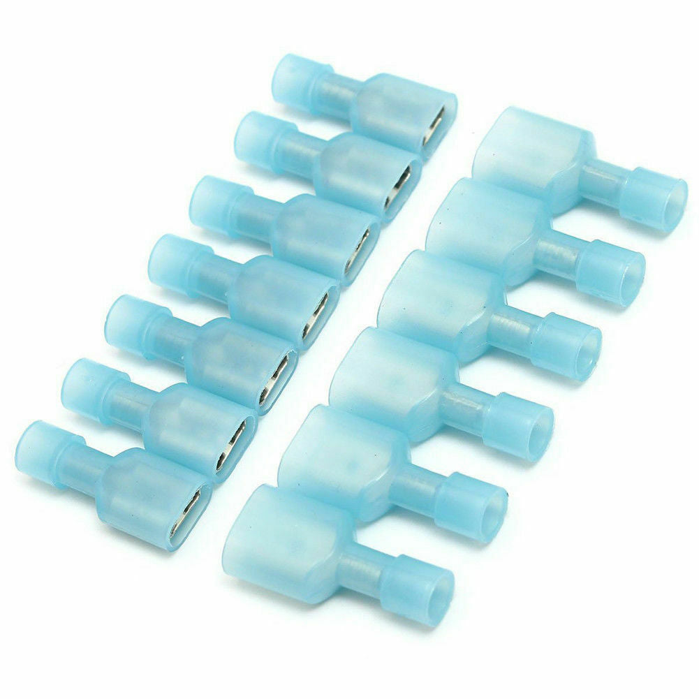50pcs Female & Male Fully Insulated Wire Terminals Connector Nylon Spade Crimp