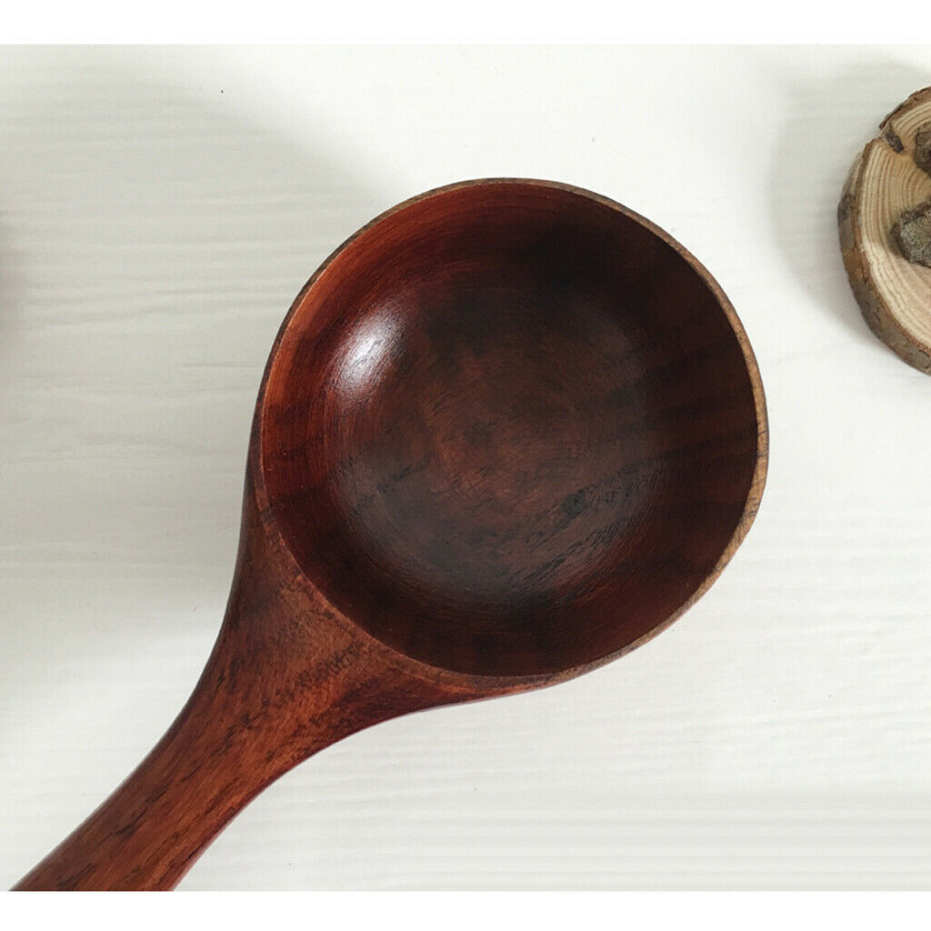 Wooden Soup Spoon Large Capacity Grain Water Wine Ladle Kitchen Utensil