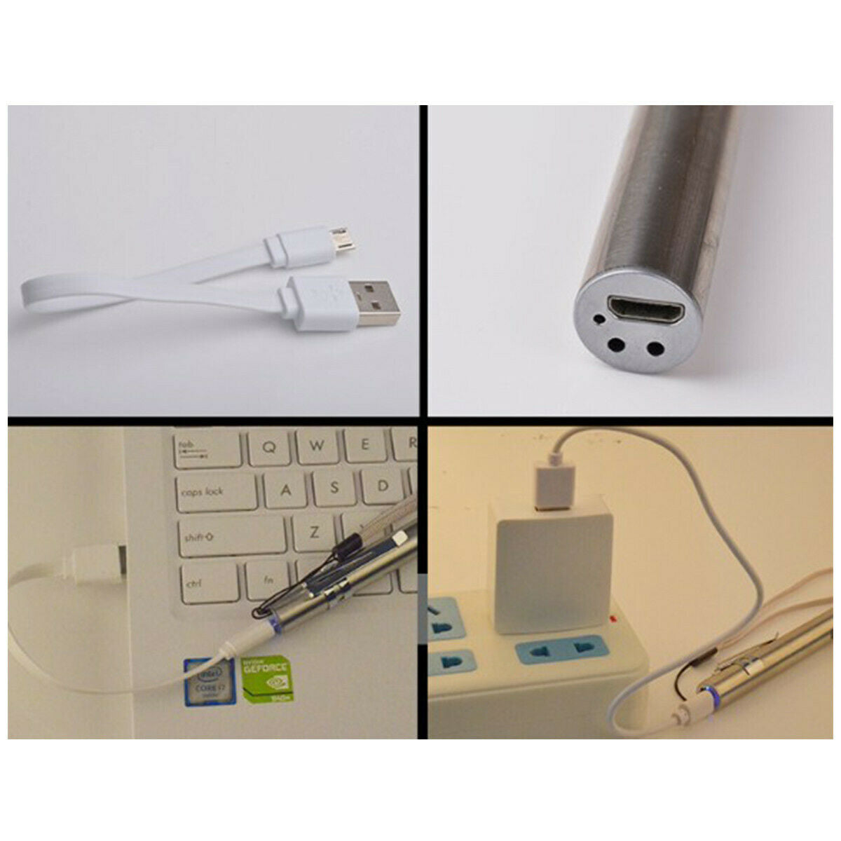 5X Waterproof Pocket LED Flashlight Rechargeable Torch Mini Penlight Lamp light