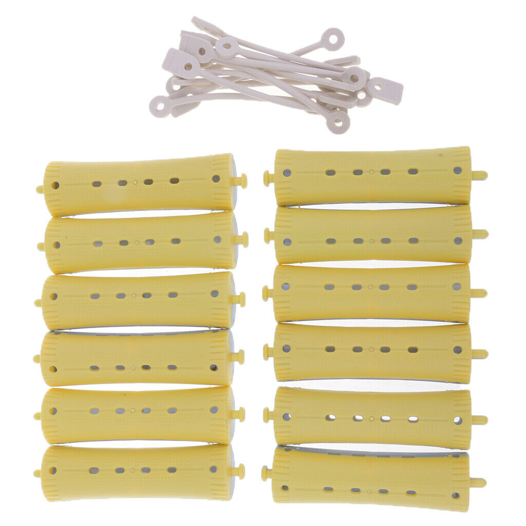 12x Perming Rods Rollers Perm Curlers For Curling Hairdressing All Size