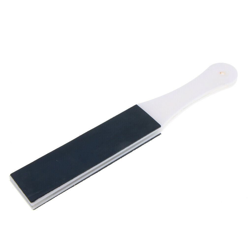 Acrylic Handle Leather Sharpening Strop Coarse 2 Sides For Razor Dark Blue