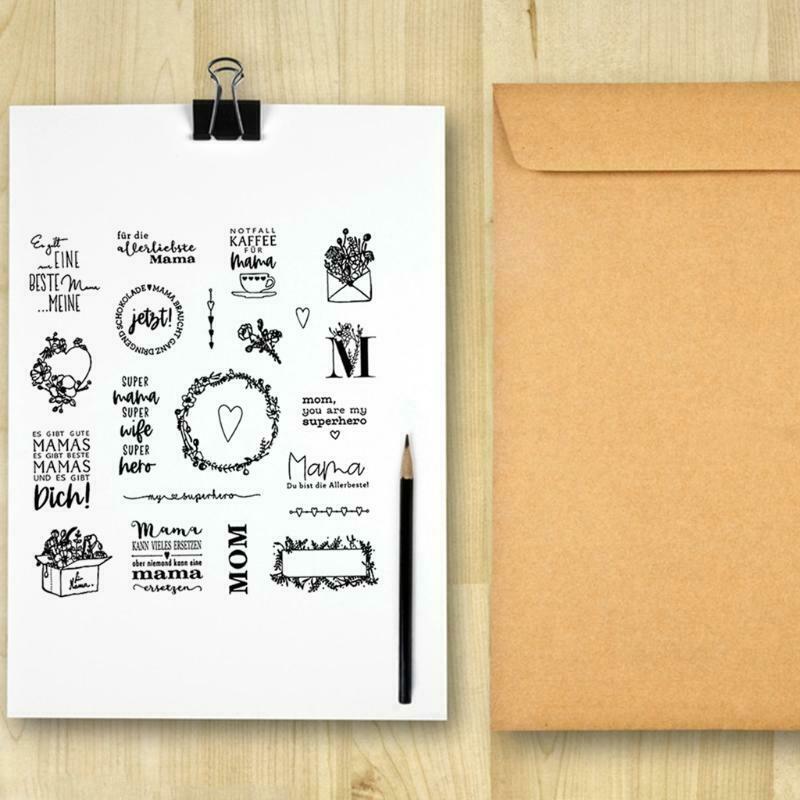 Multi Types Wishes Lettering Clear Stamps Elegant Card Making Stamps for Card