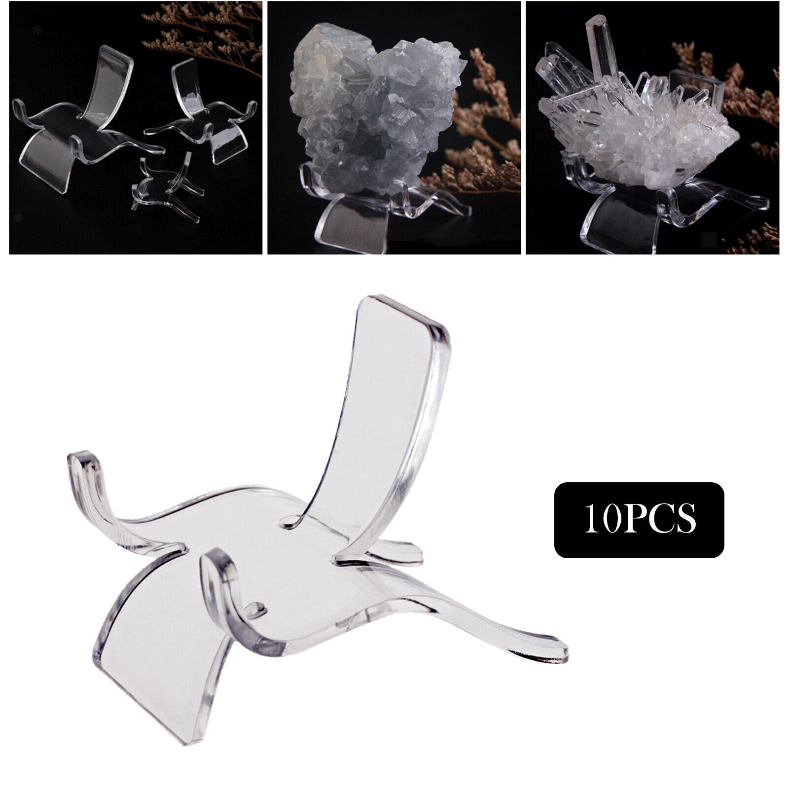 Acrylic Stand Rack for Minerals Crystal Ball Agate Seashells Jewelry S