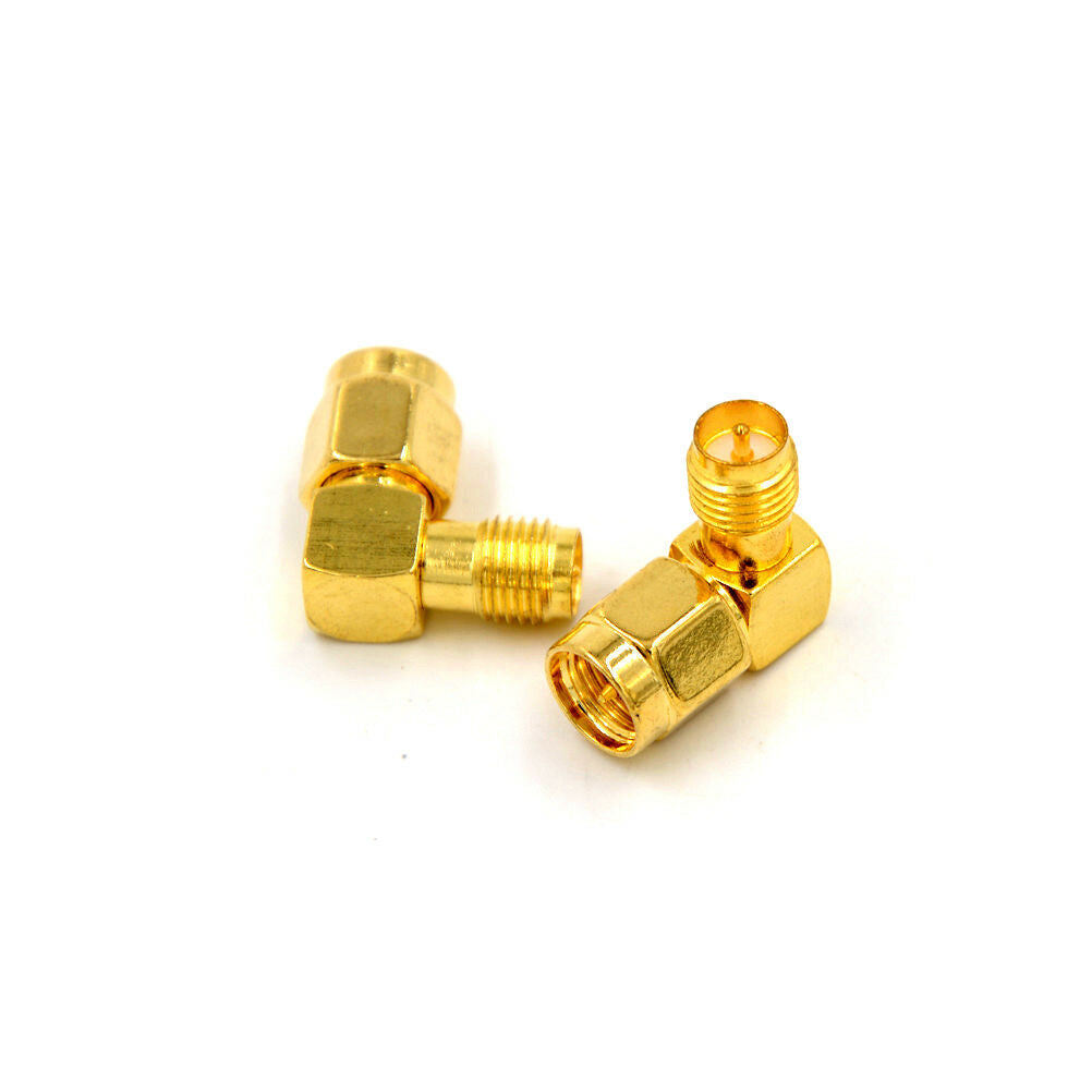 2pce Adapter 90° RP.SMA Female Plug to SMA Male Plug Connector Right Angle.l8