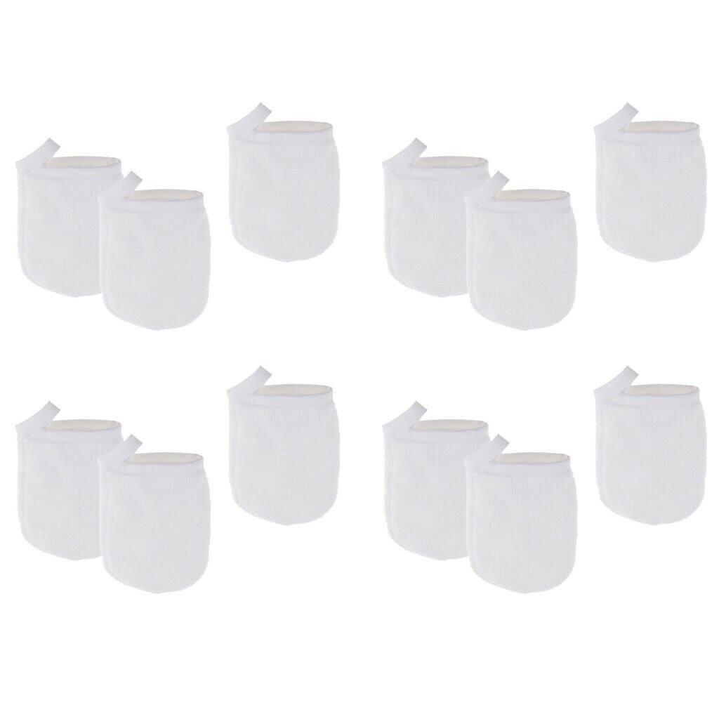 12x Reusable Facial Exfoliating Cloth Face Towel Makeup Removal Clean Gloves