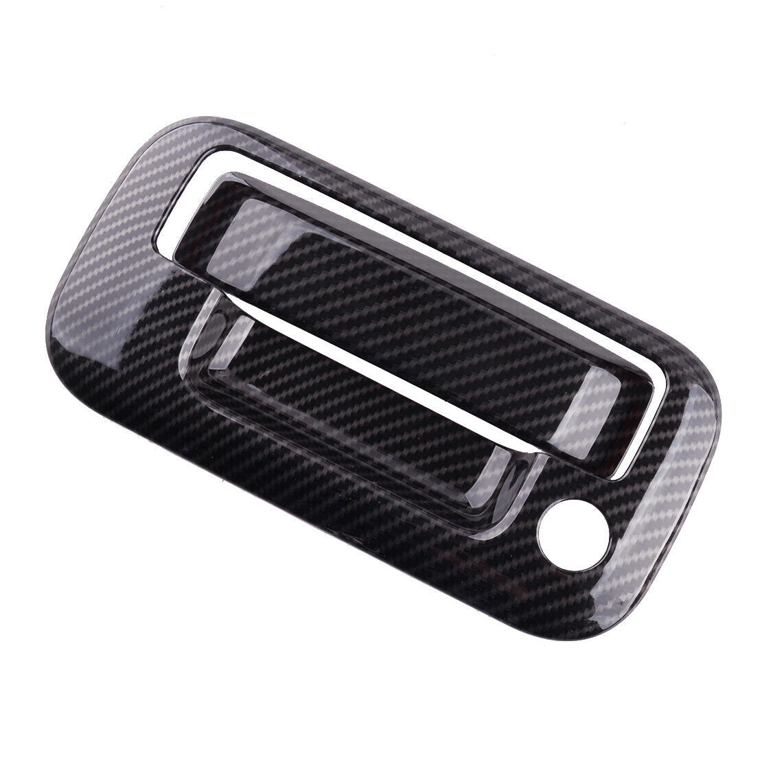 Carbon Fiber Style Rear Tailgate Handle Bowl Cover Fit For Ford F150 2009-2014