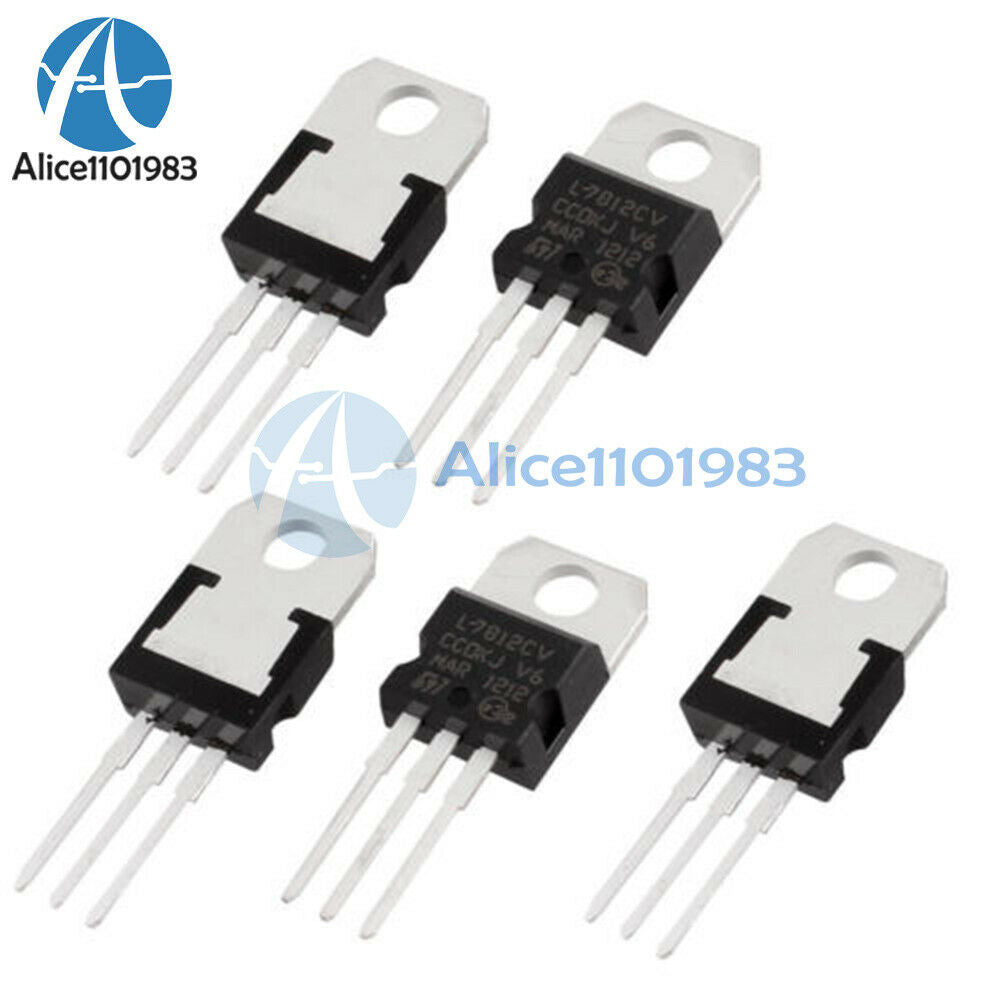 10PPCS L7812CV LM7812 L7812 TO-220 Voltage Regulator IC Module