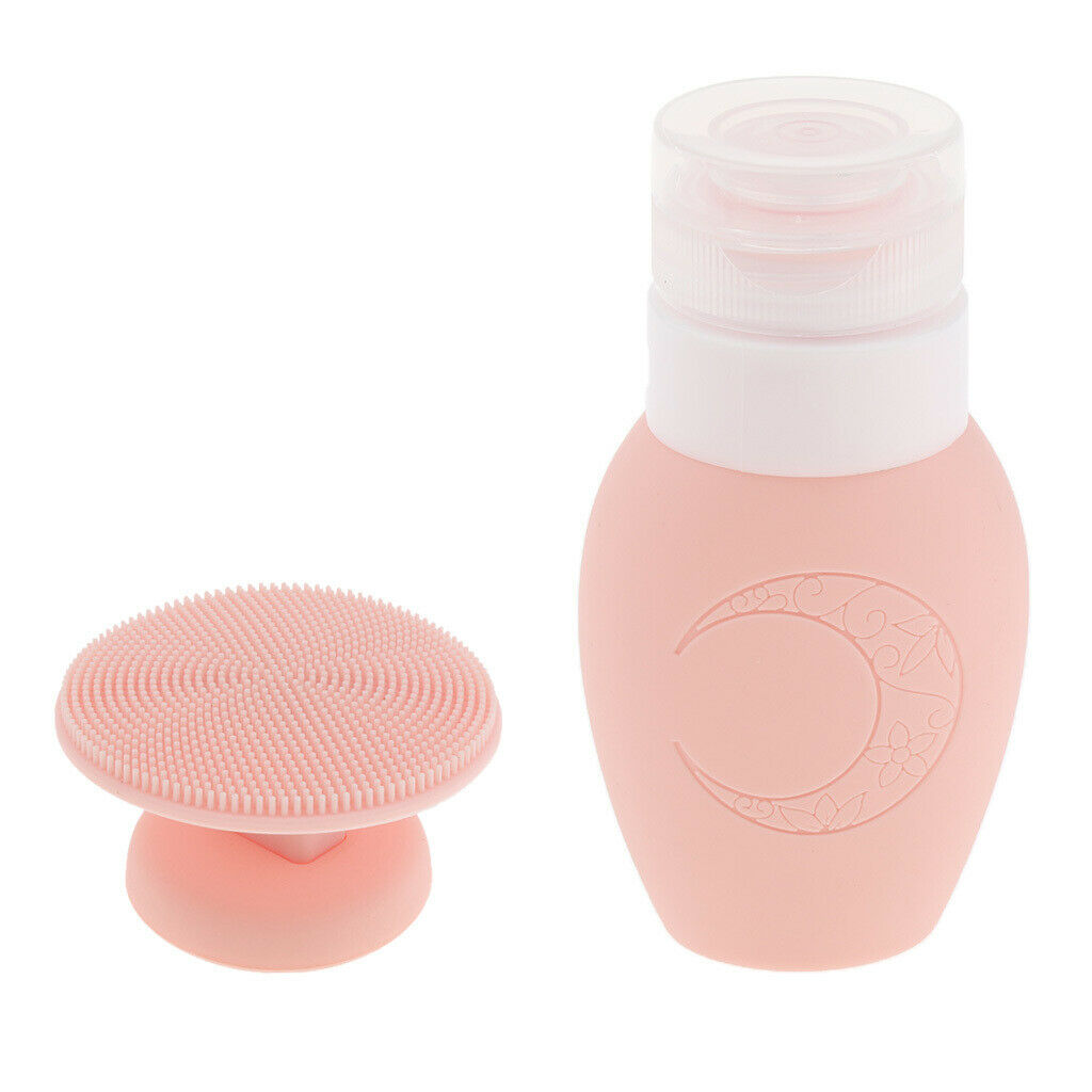 70ml Refillable Empty Travel Bottles Shampoo Makeup Liquids Container Pink