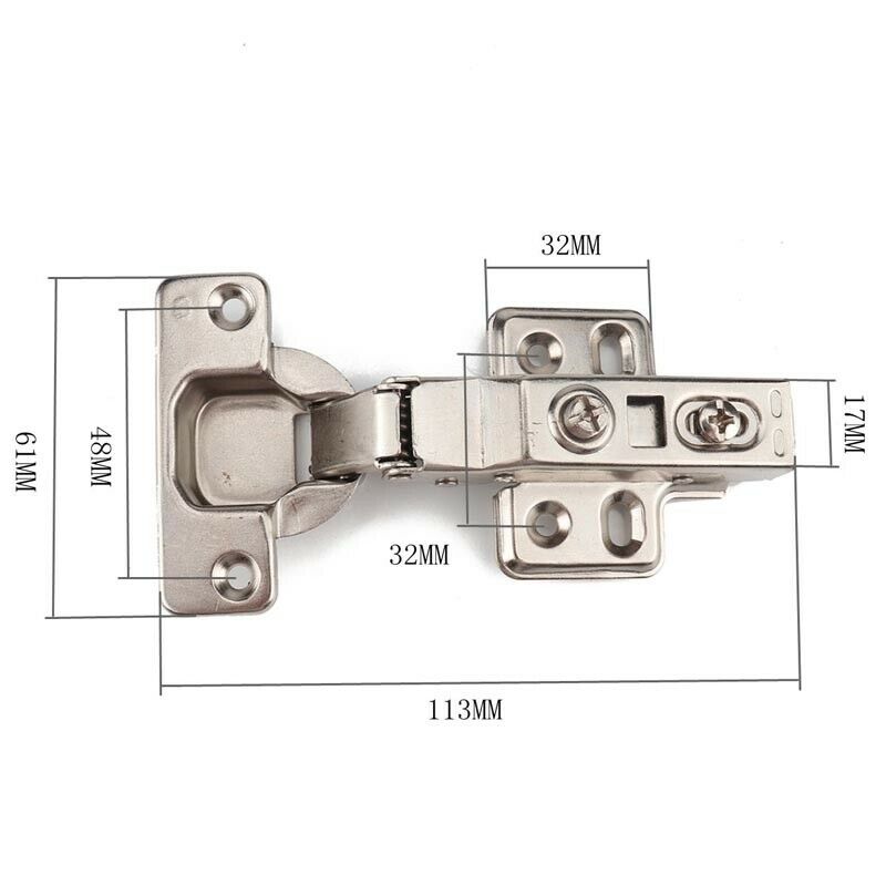 2PC RV Cabinet Cupboard Door Self Closing Half Overlay Concealed Hinges Hardware