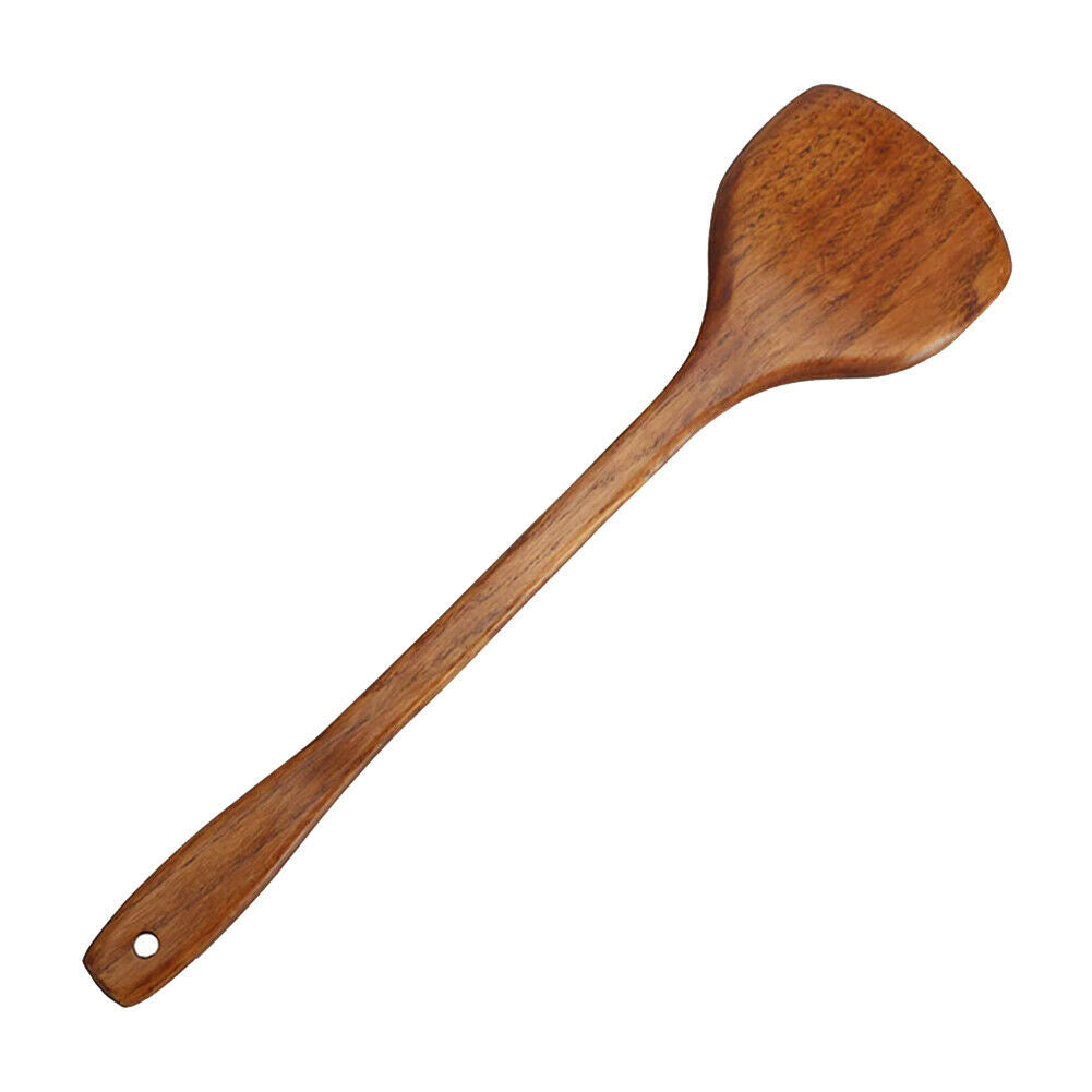 Wooden Spatula1 Piece Long Handle Flat Non-stick Kitchen Utensils For Cooking HN