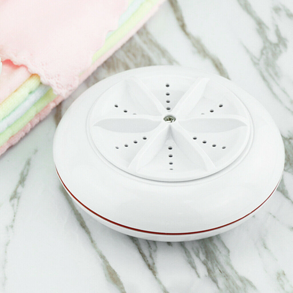 DC 5V Portable Ultrasonic Turbine Washing Machine Baby Clothes Cleaner Red