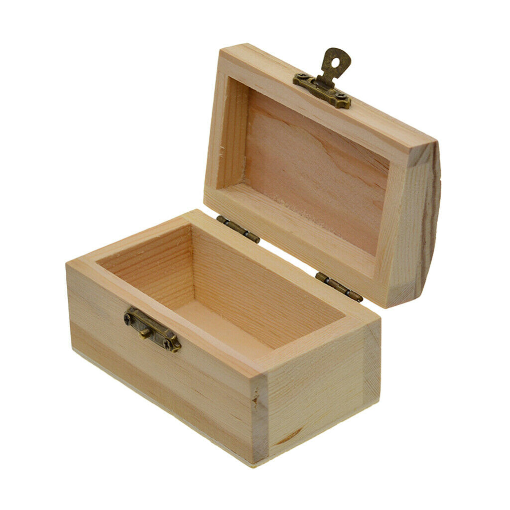 Simple storage box made of wood for jewelry, small gadgets, gift wood