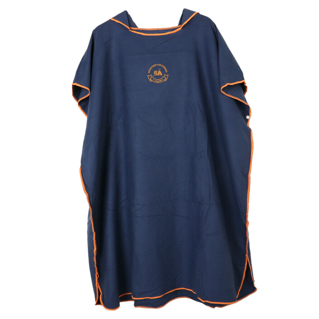 Kids Children Surf Beach Bath Hooded Poncho Wetsuit Changing Robe Navy Blue