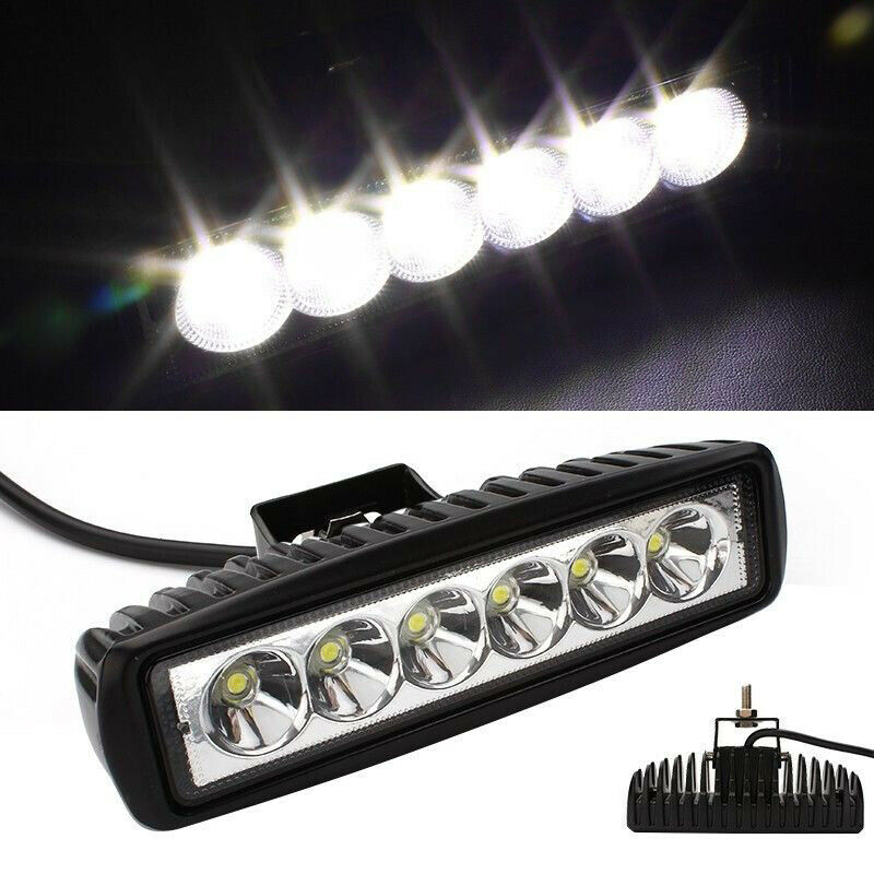 18W 6inch 6LED Work Light Bar Flood Lamp Offroad Driving Fog 4WD ATV SUV T  XC