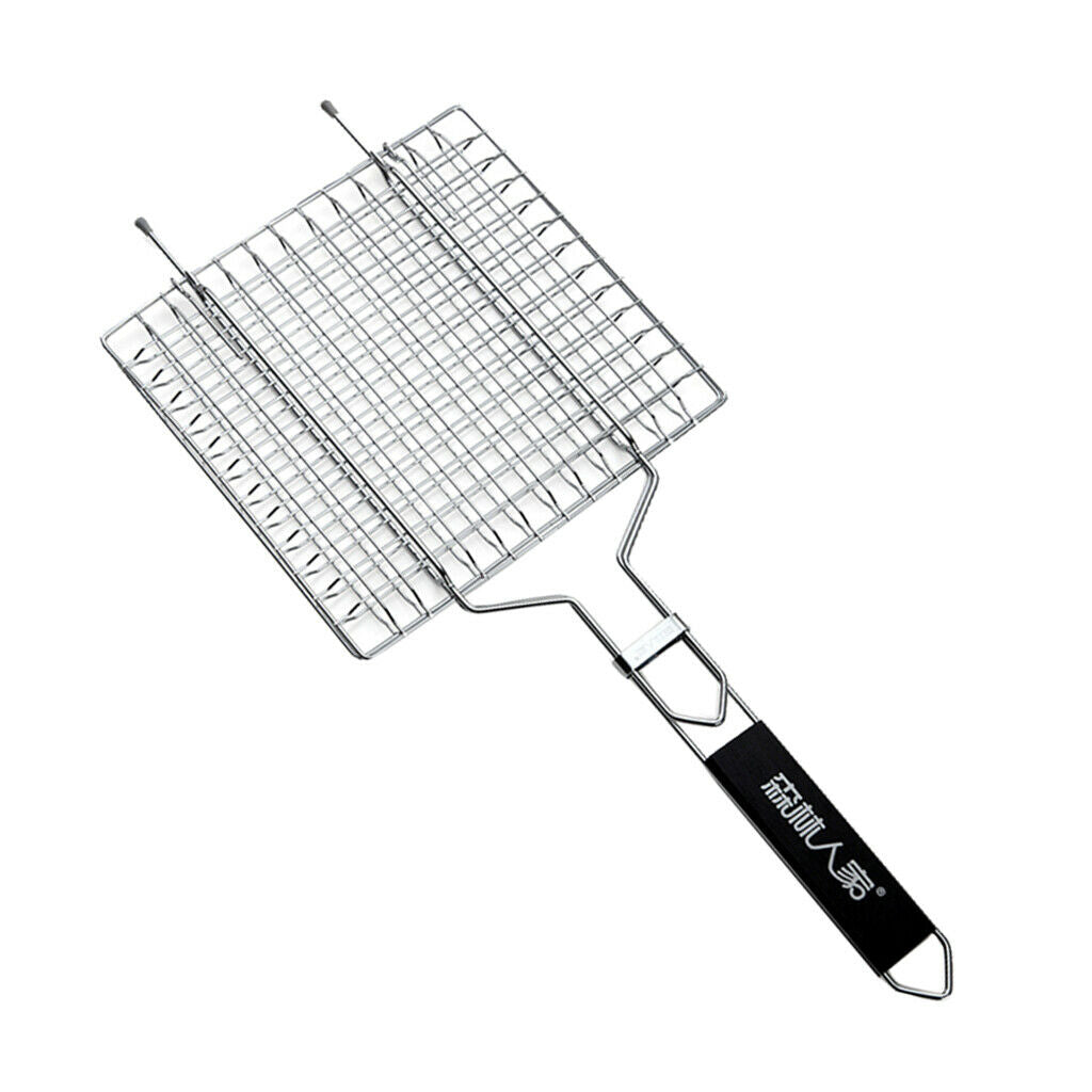 Outdoor BBQ meat grill basket clip grill