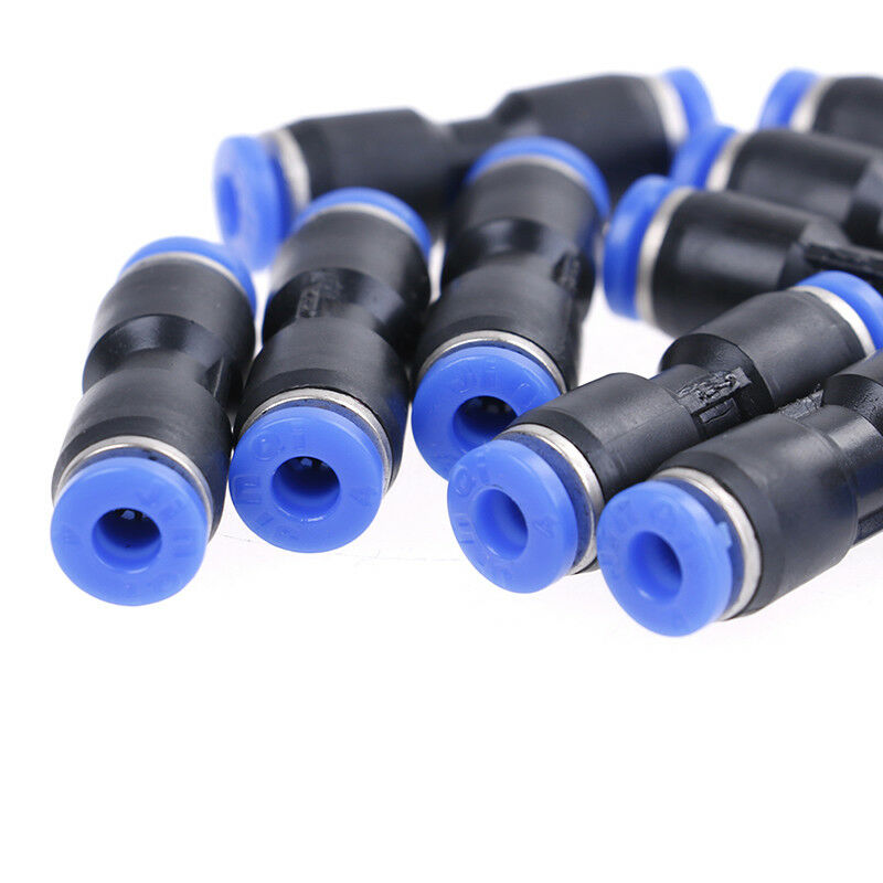 10Pcs pu-4mm straight push in air pneumatic tube fitting coupler union co.l8