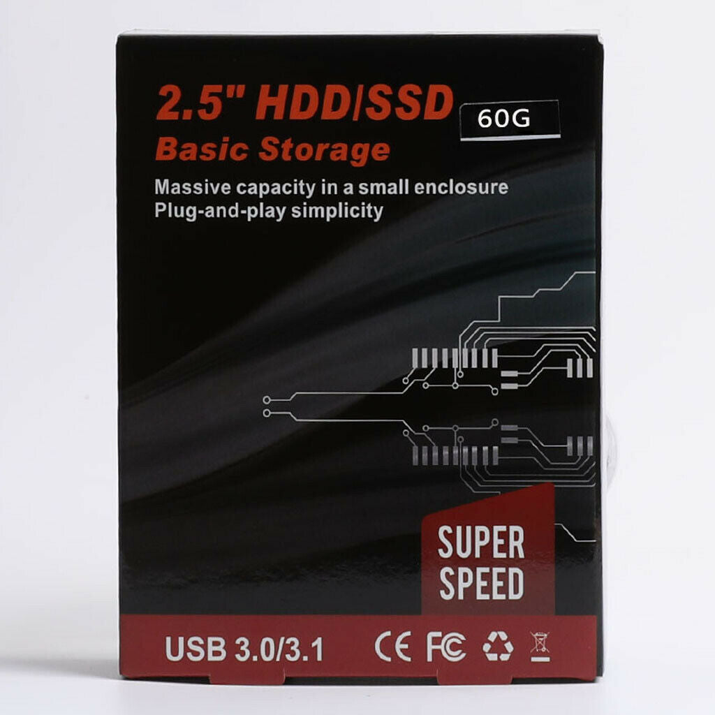 Durable 60G External 2.5" USB 3.0 Hard Drive Disk HDD for Laptop Computer