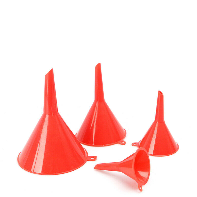 4Pcs Funnel Set 85/110/140/155 Mm Kitchen Gasoline Fuel Plastic Pouring Funnel