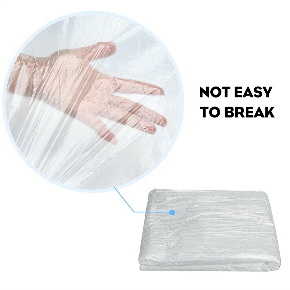 100Pcs Disposable Couch Cover Bed Sheet Set Transparent Waterproof Salon Sheets