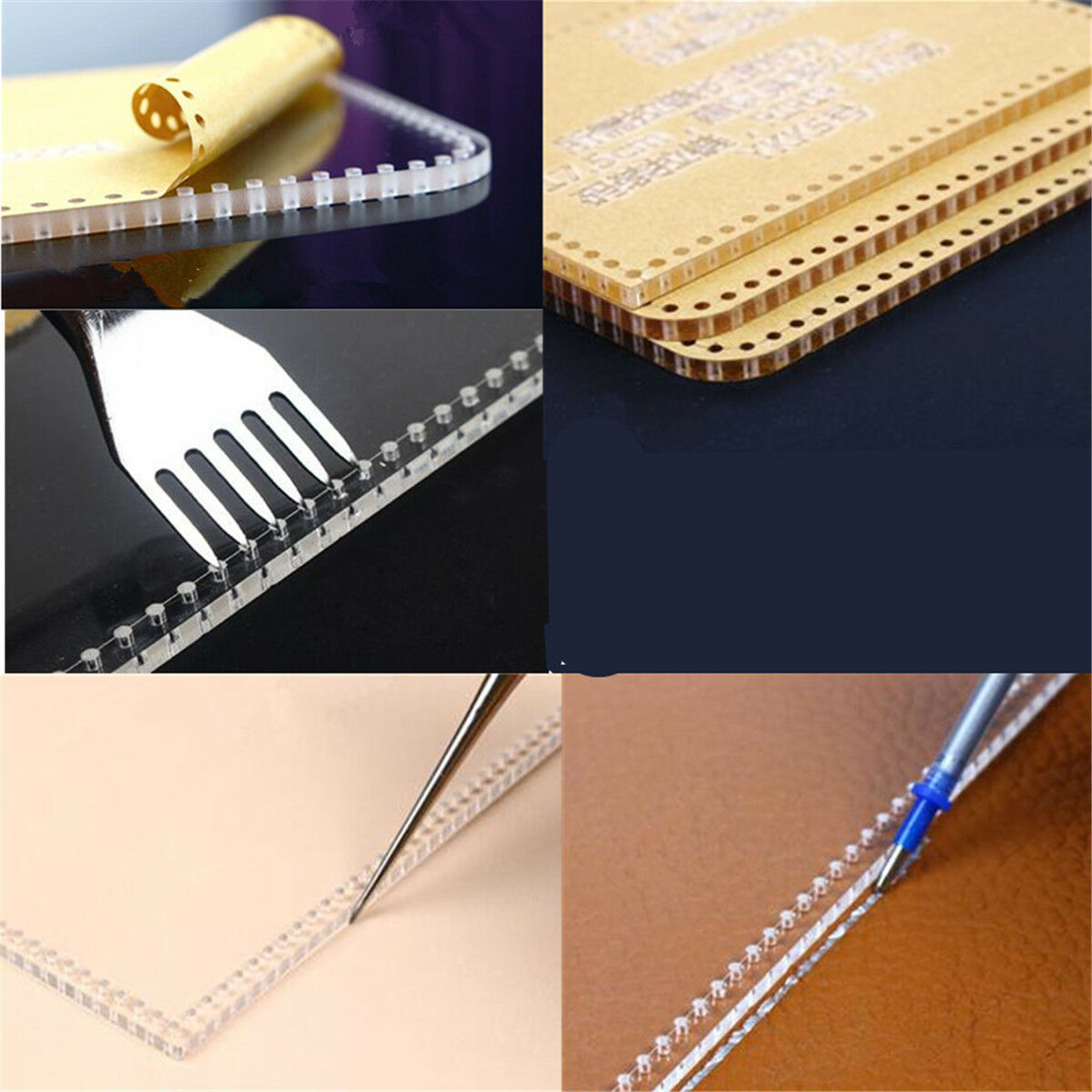 Clear DIY Leather Craft Acrylic Perspex Coin Purse Pattern Stencil Template Tool