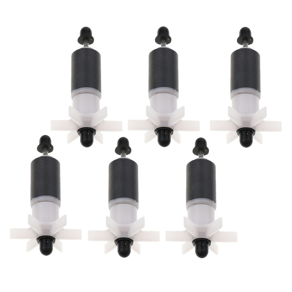 6Pcs/Set Ceramic Motor Impeller Replacement Motor Spare Parts Filters Ponds