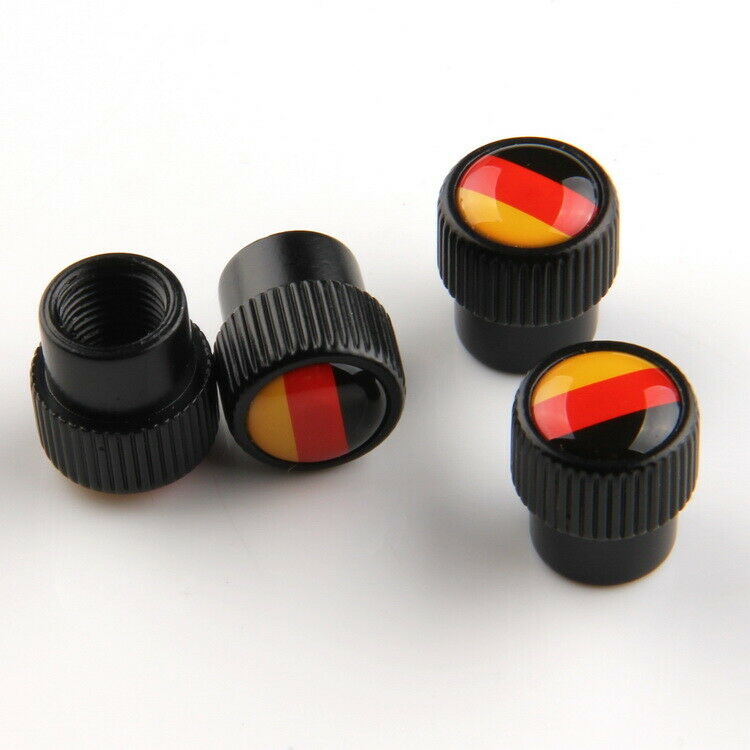 4Pcs Car Wheel Tire Valve Stem Air Cap Dust Cover Germany German Flag Universal