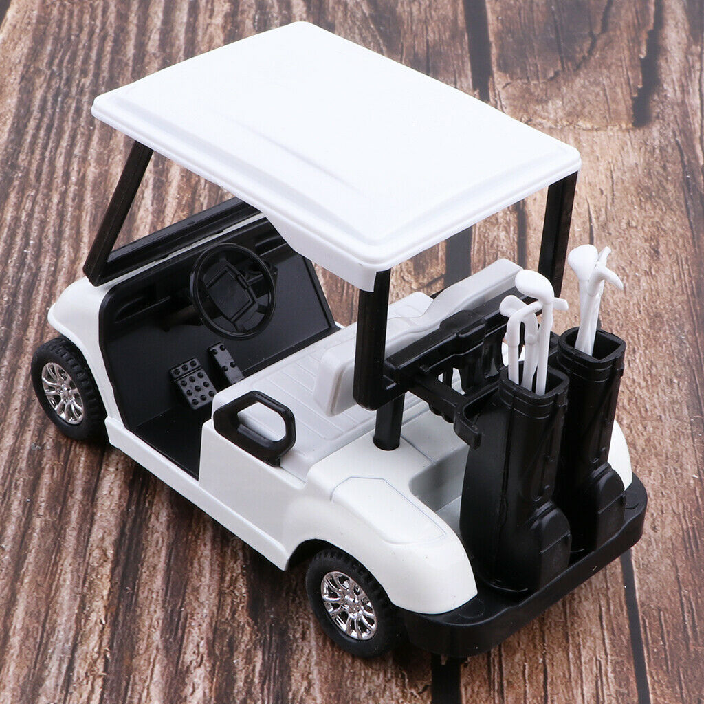 3pcs/set Alloy Pull Back Golf Cart Assorted Colors (Red, Blue and White)