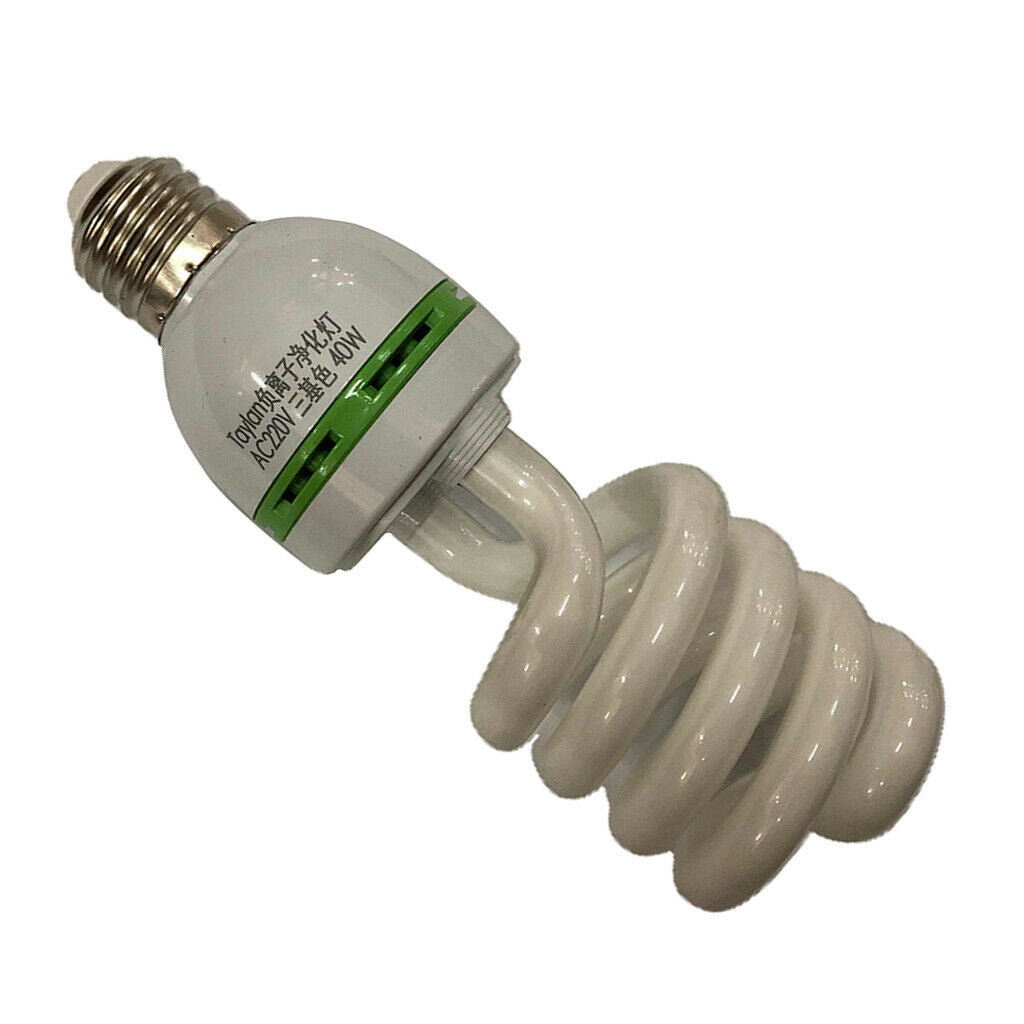 E27 40W Bulb Air Purifier Lamp Spiral Light Bulb Fresh Breath for Bedroom