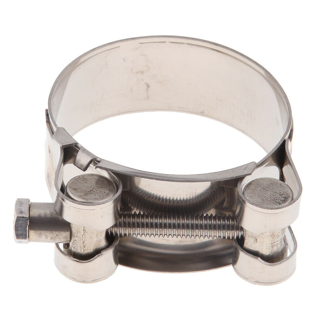 6 Pieces Motorbike Exhaust Clamp Clip Stainless Steel Muffler Silencer Clamp