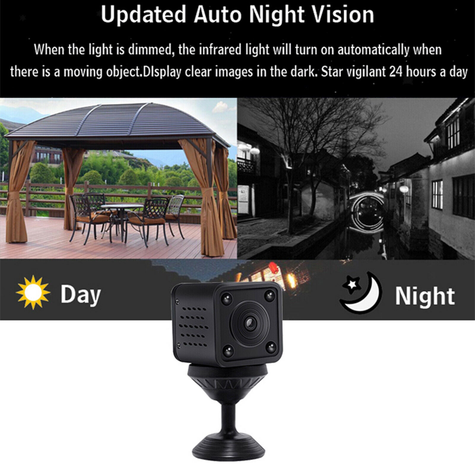 HDQ9 WiFi Camera HD 1080P Mini Cube IP Wireless 2 Way Audio Auto Tracking