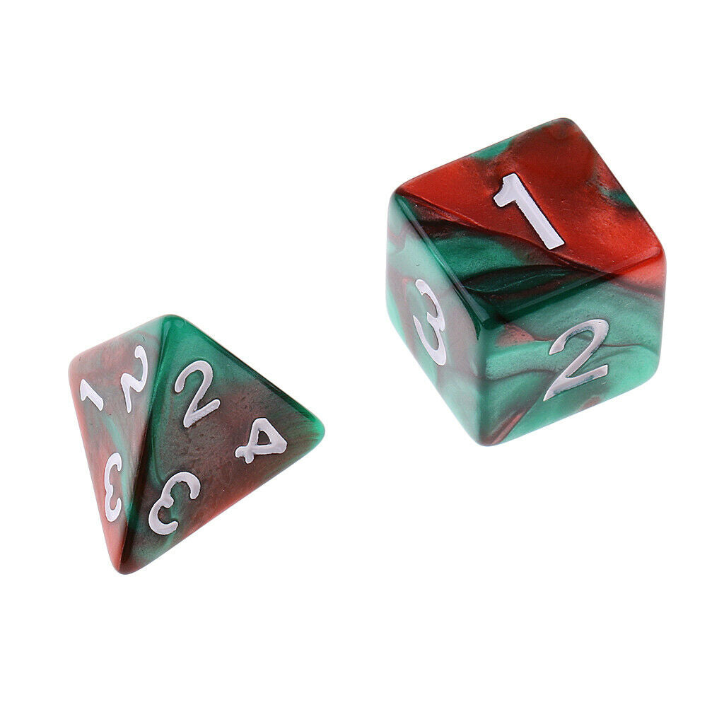 7x Aryl Polyhedral Dice for  MDN Accessory + Cup