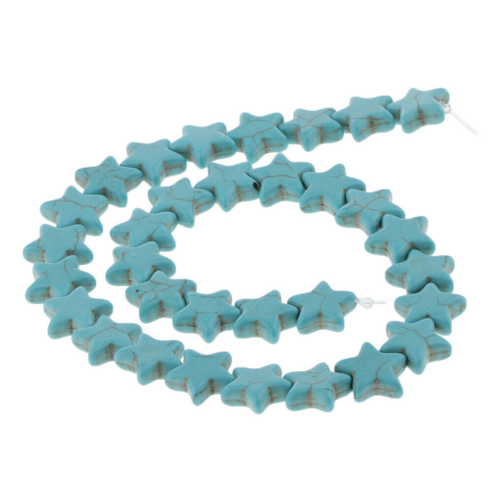 30Pcs Turquoise Spacer Beads Pendants Bracelet Jewelry Crafts Supplies Blue