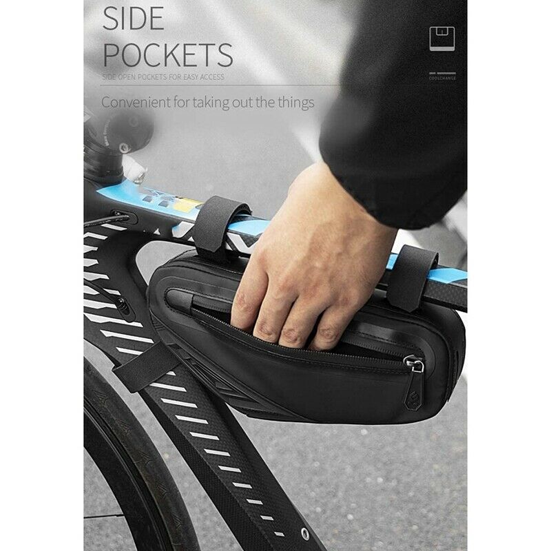 CoolChange Bike Bag Top Tube,Bike e Triple-cornered Waterproof Bicycle UnderW1L4