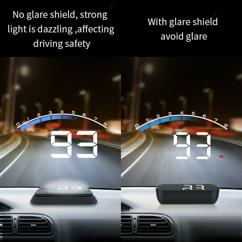 3.5" Universal ODBII Tachometer Voltage LED M6S Car HUD Display Projector