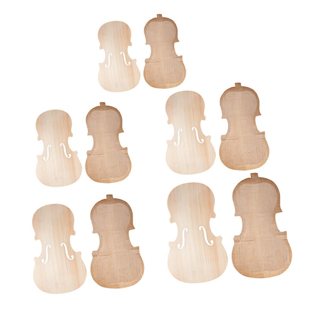 Handmade 4/4 Violin Top Panel with Back Panel for Violinist Luthier DIY