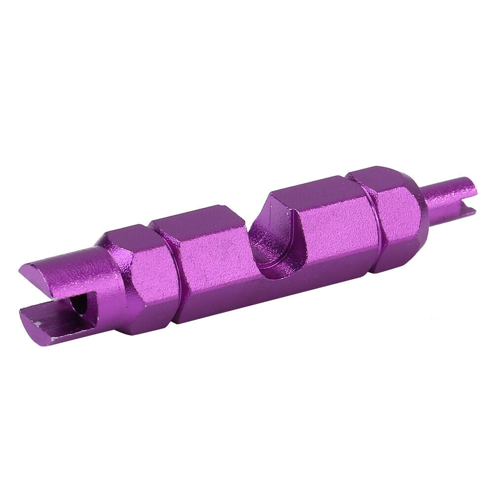 Bicycle Tire Wrench American French Valve Core Disassembly Tool (Purple)  @
