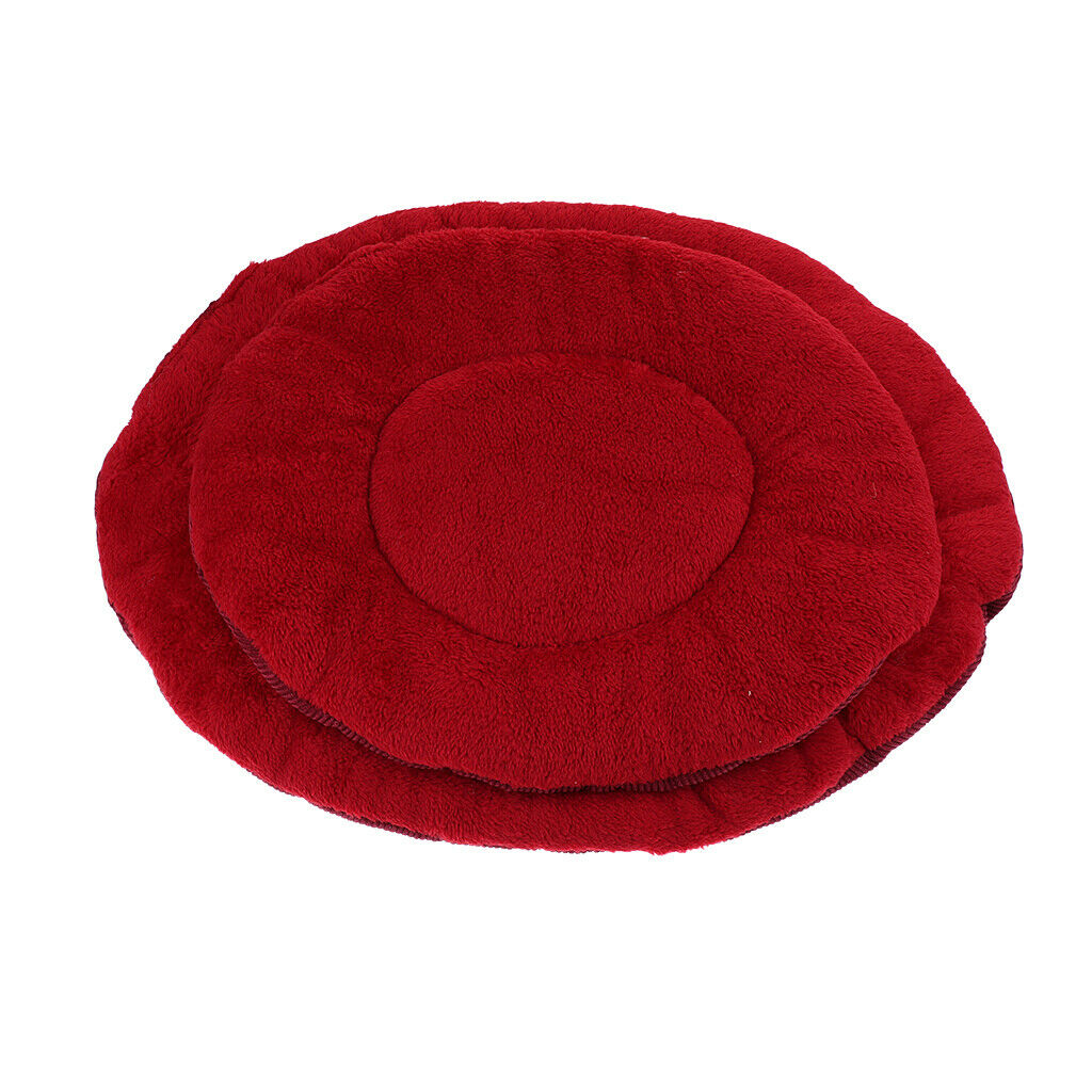 Machine Washable Dog Cushion Bed Air Conditioning Mat for Crates Red Wine S