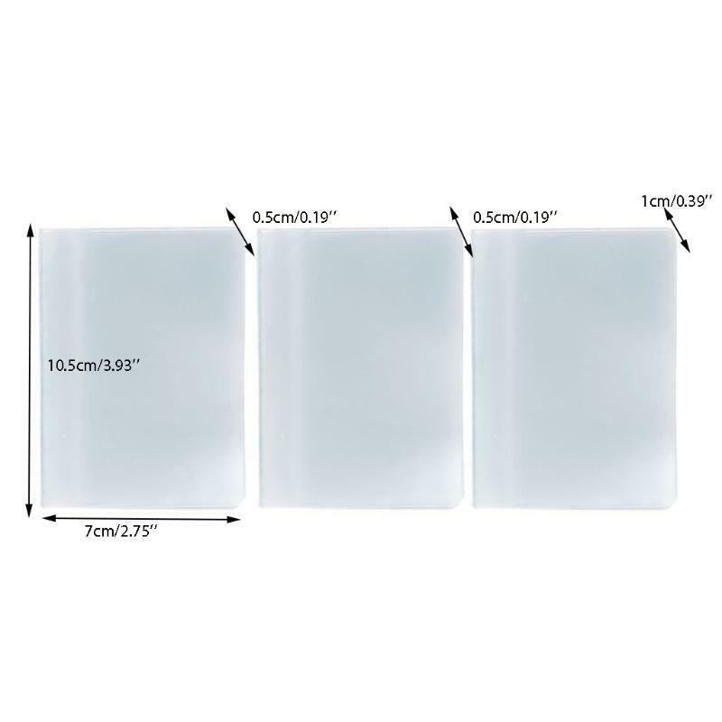 Plastic PVC Clear Pouch Name ID Credit Card Holder Case Organizer Keeper Pocket